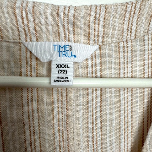 Tie Front Cap Sleeve Linen Top XXXL (22) NWT - Picture 11 of 13